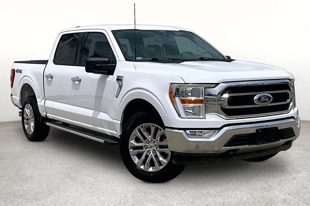2022 Ford F-150 XLT in Oxford White — front three-quarter view
