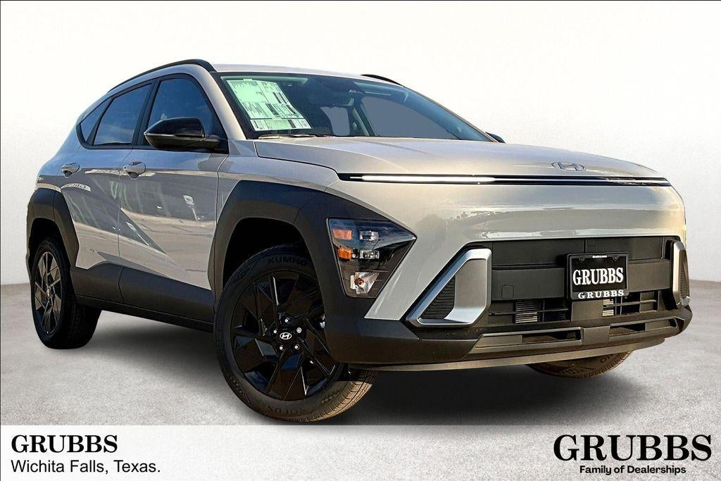 2026 Hyundai Kona SEL Sport FWD in Cyber Gray Metallic — front three-quarter view