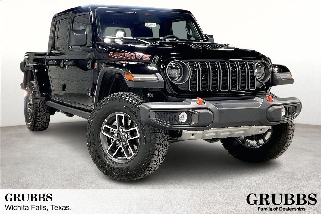2026 Jeep Gladiator GLADIATOR MOJAVE 4X4 in Black Clear-Coat Exterior Paint — front three-quarter view