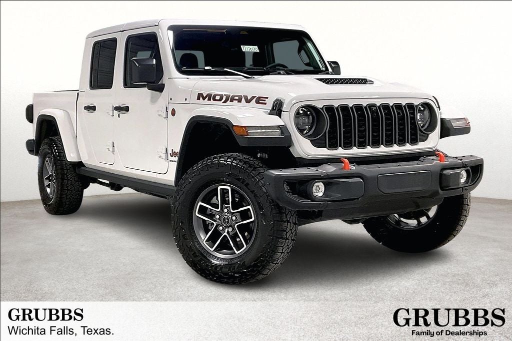 2026 Jeep Gladiator GLADIATOR MOJAVE X 4X4 in Bright White Clear-Coat Exterior Paint — front three-quarter view