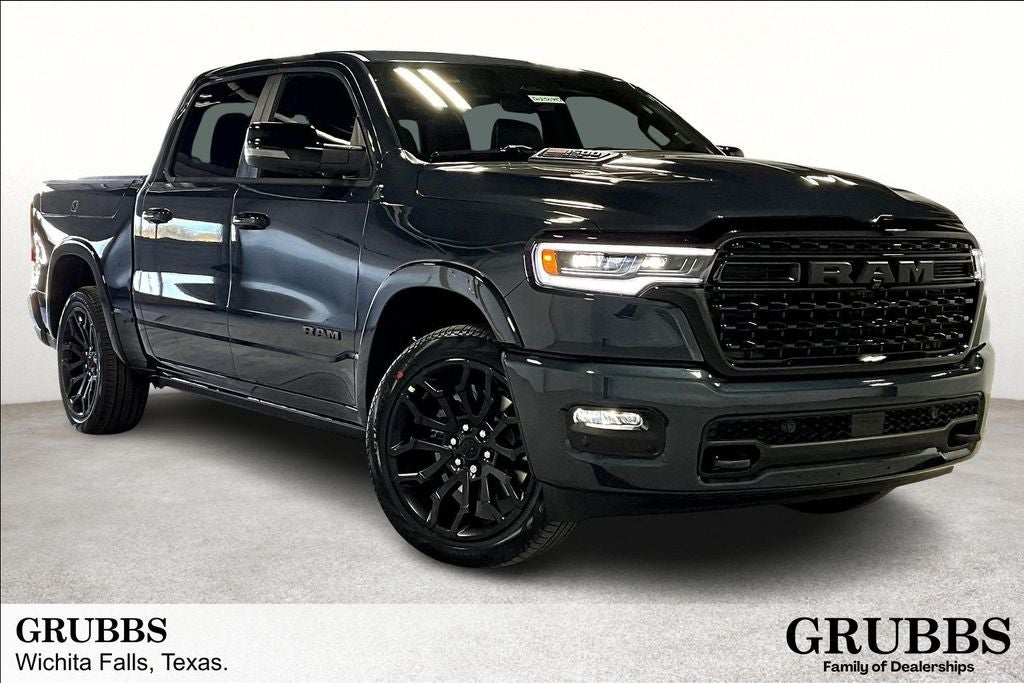2026 RAM 1500 Limited in Forged Blue Metallic — front three-quarter view