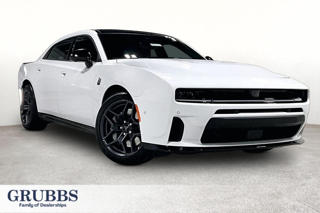 2026 Dodge Charger CHARGER SCAT PACK PLUS 4-DOOR AWD in White Knuckle Exterior Paint — front three-quarter view
