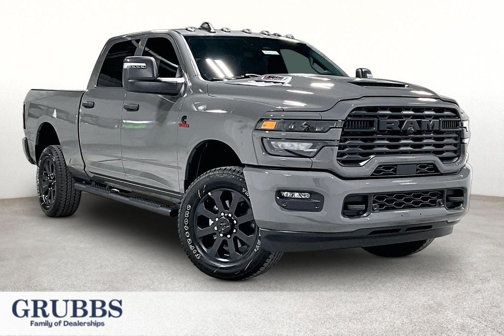 2026 RAM Ram 2500 RAM 2500 BLACK EXPRESS CREW CAB 4X4 6'4' BOX in Ceramic Gray Clear-Coat Exterior Paint — front three-quarter view