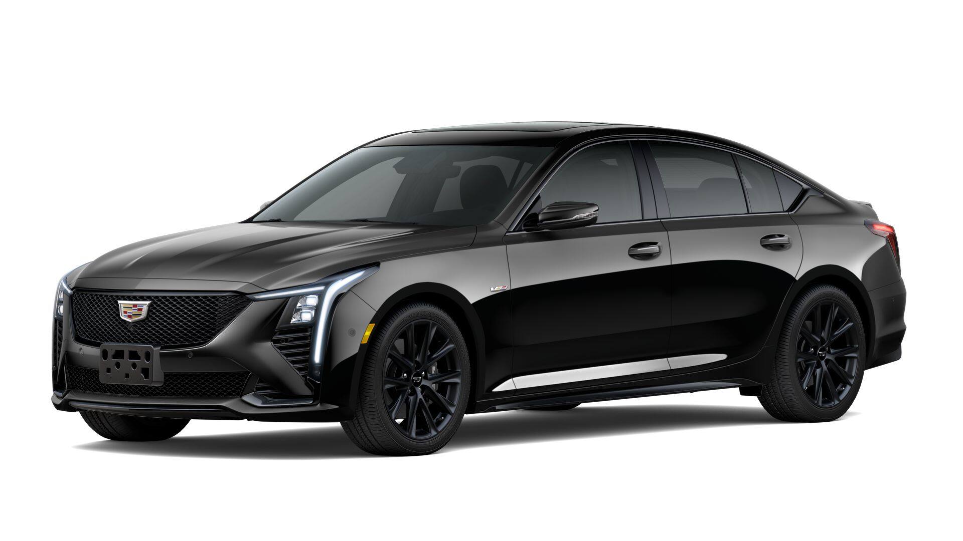 2026 Cadillac CT5-V V-Series in Black Raven — front three-quarter view