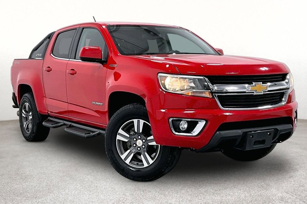 2018 Chevrolet Colorado 4WD LT in Red Hot — front three-quarter view