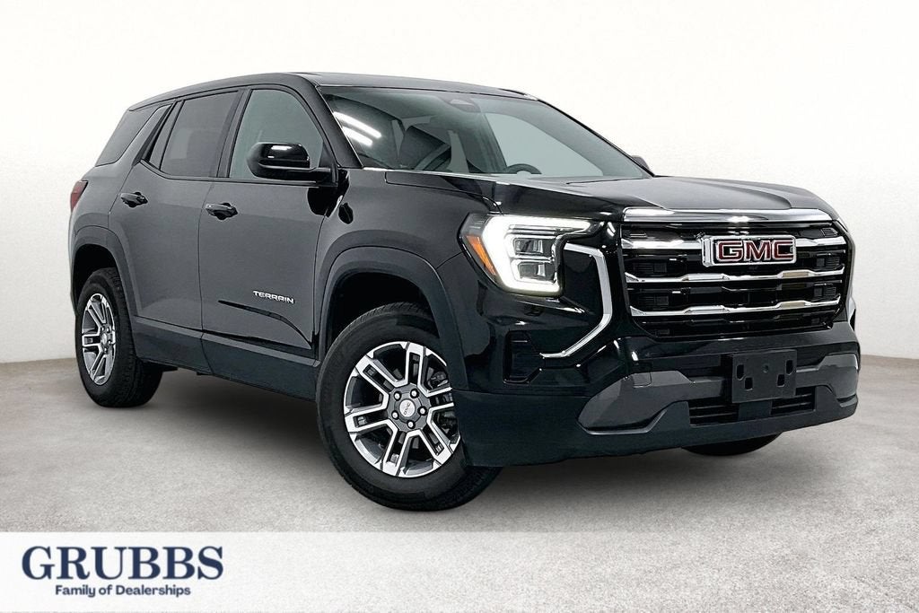 2025 GMC Terrain Elevation in Ebony Twilight Metallic — front three-quarter view
