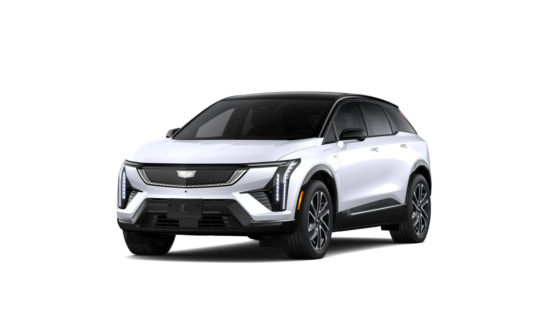 2027 Cadillac OPTIQ Sport in Vibrant White Tricoat — front three-quarter view