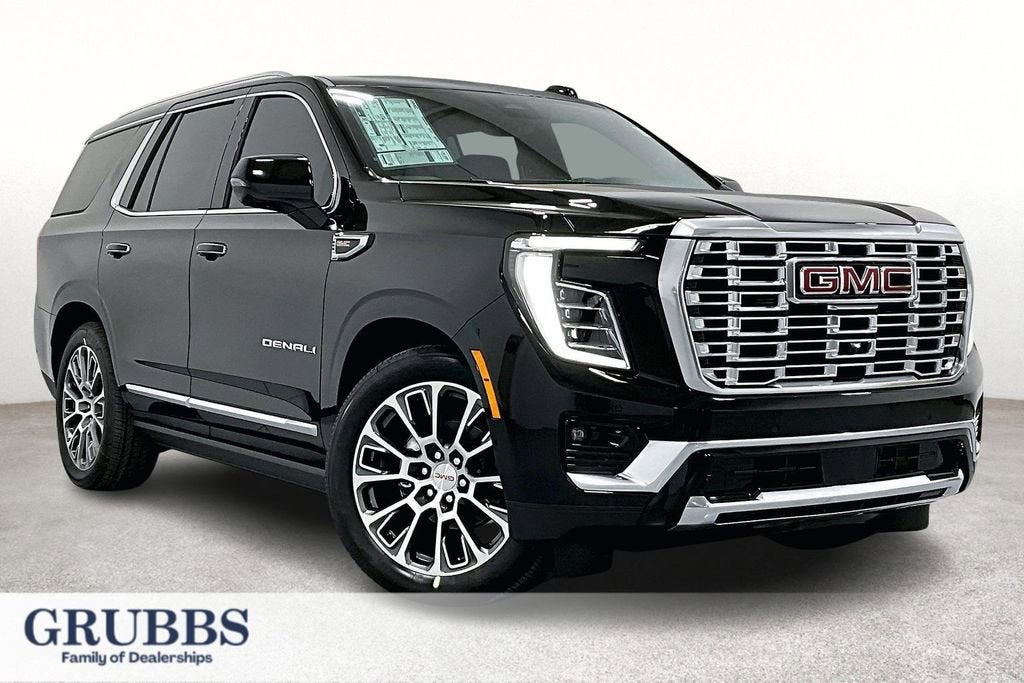 2026 GMC Yukon Denali in Onyx Black — front three-quarter view
