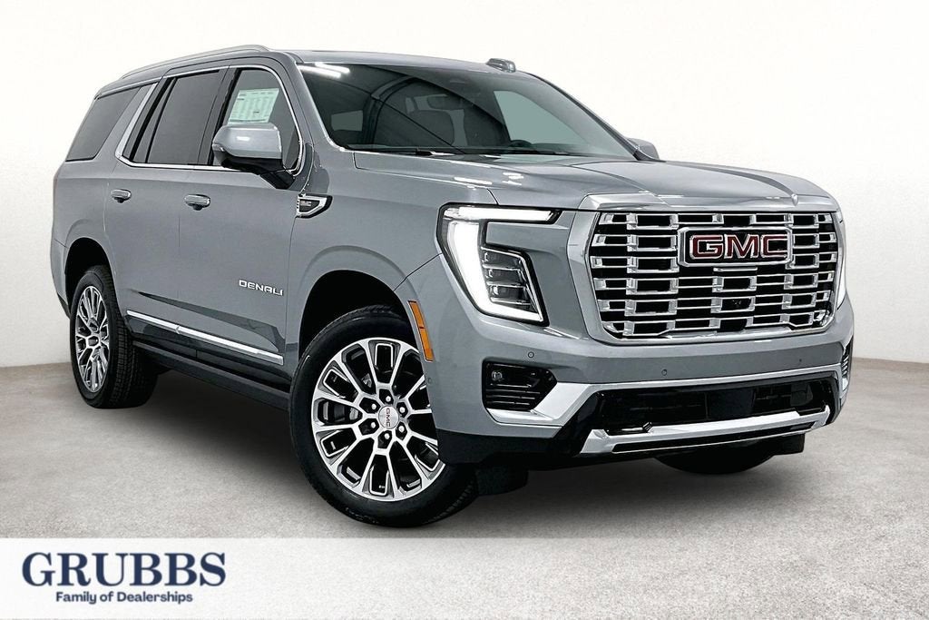 2026 GMC Yukon Denali in Sterling Metallic — front three-quarter view