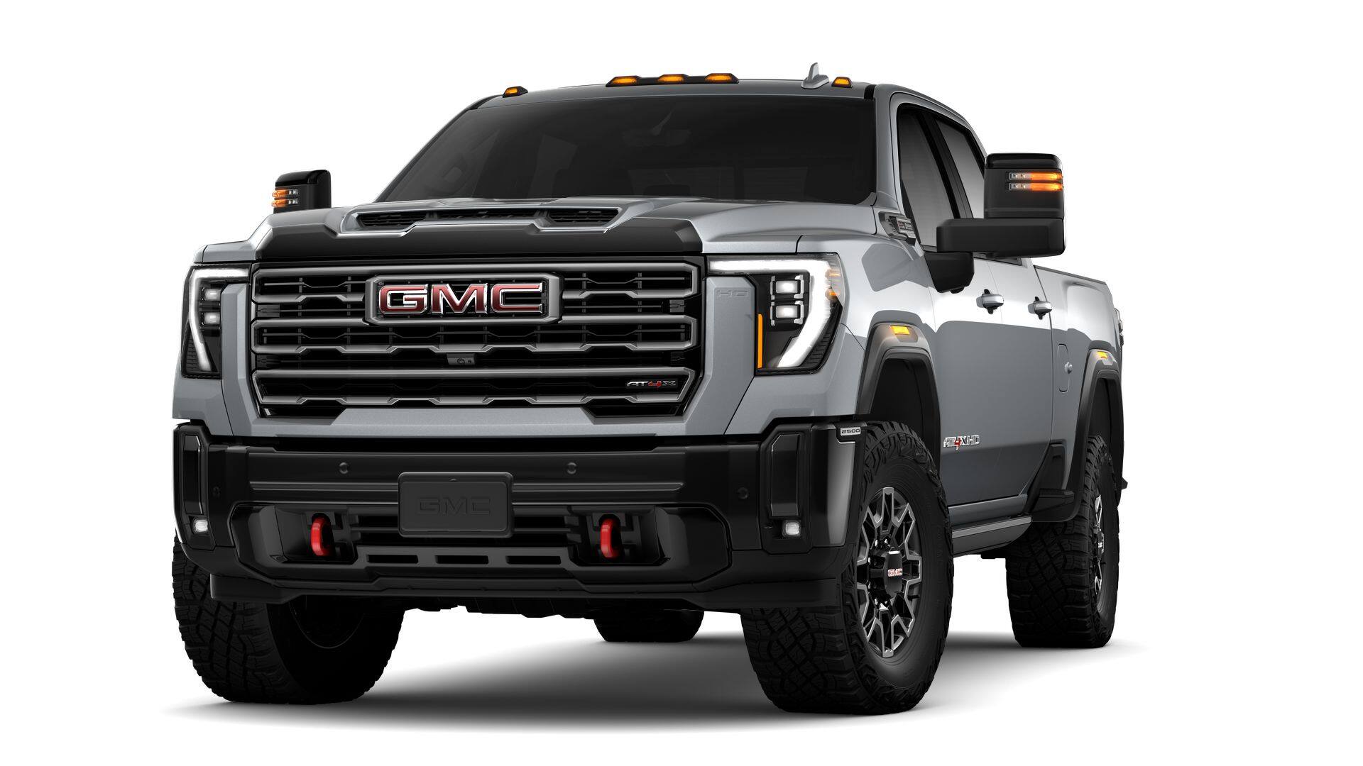 2026 GMC Sierra 2500 HD AT4X in Sterling Metallic — front three-quarter view
