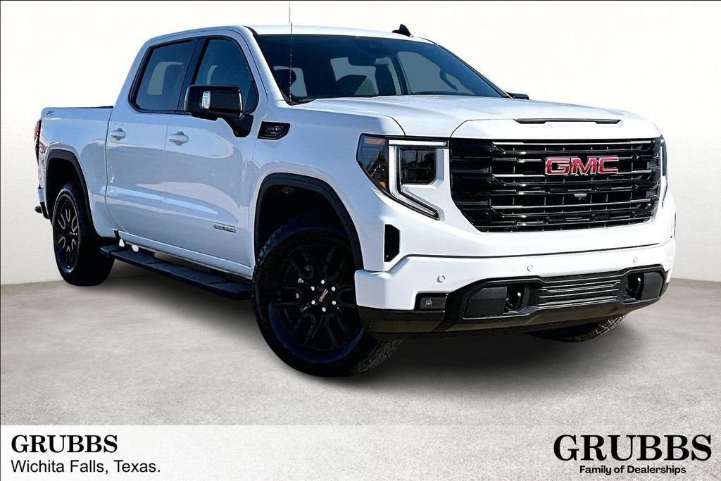 2026 GMC Sierra 1500 Elevation in Summit White — front three-quarter view