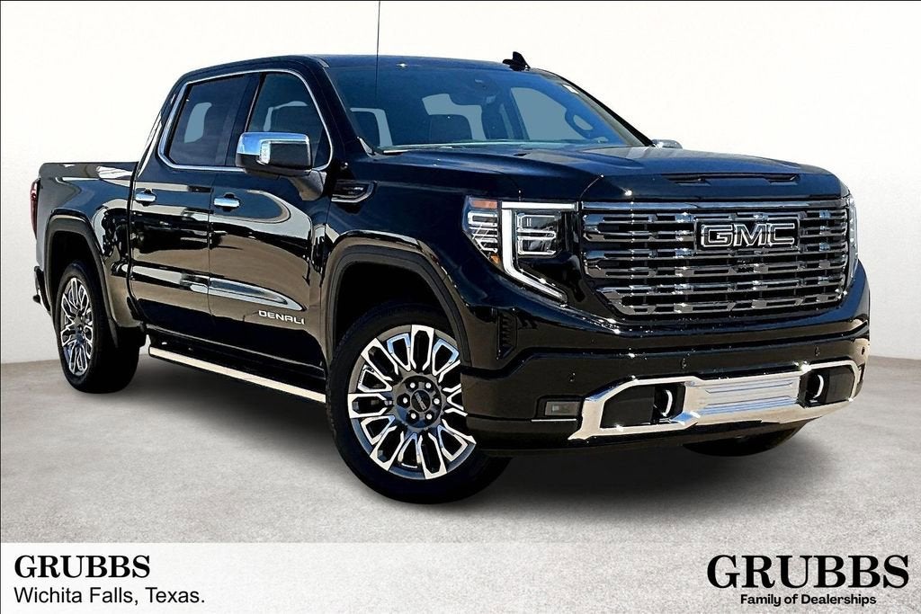 2026 GMC Sierra 1500 Denali Ultimate in Onyx Black — front three-quarter view