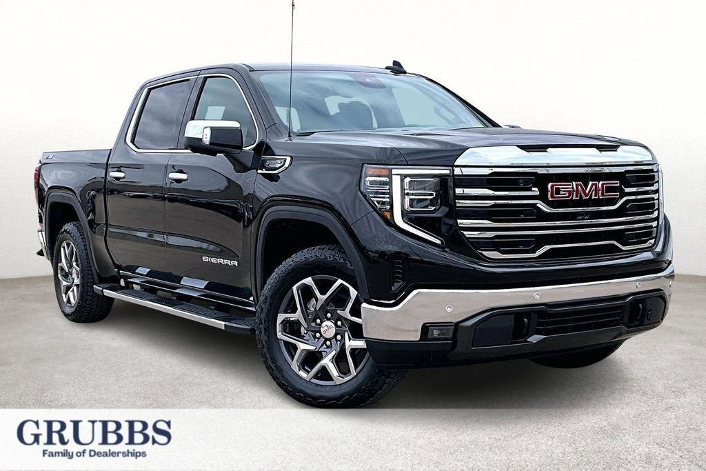 2026 GMC Sierra 1500 SLT in Onyx Black — front three-quarter view