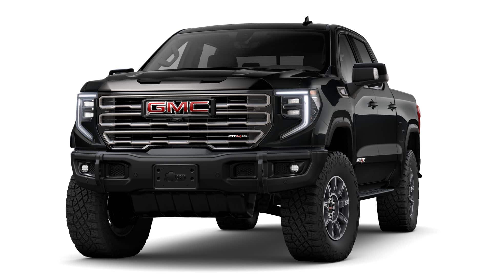 2026 GMC Sierra 1500 AT4X in Onyx Black — front three-quarter view