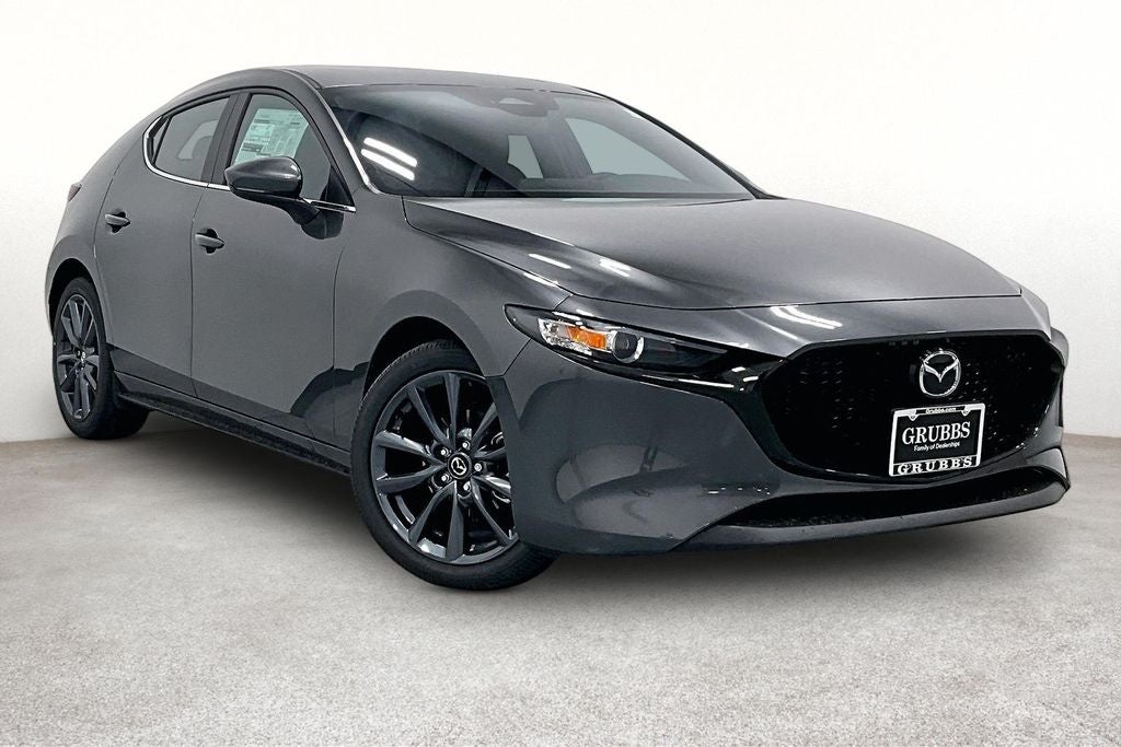 2026 Mazda Mazda3 2.5 S Preferred in Machine Gray Metallic — front three-quarter view