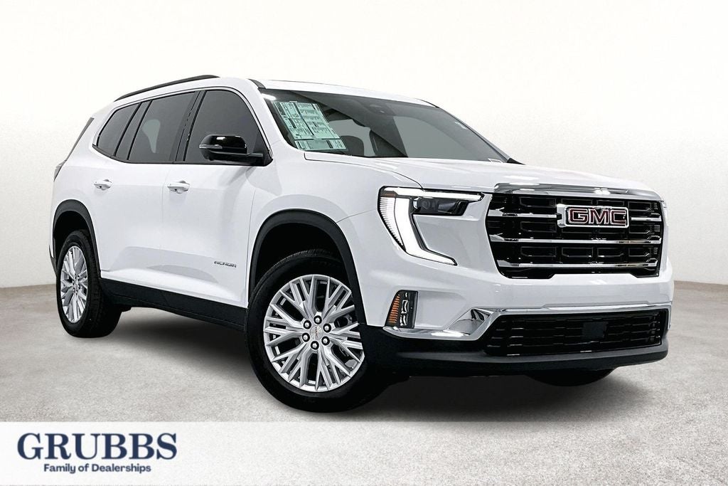 2026 GMC Acadia Elevation in Summit White — front three-quarter view